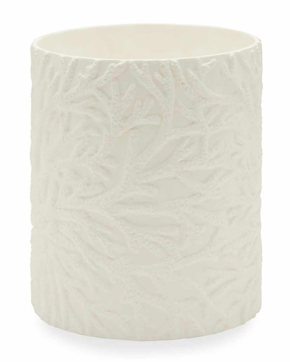 Alanya Round Porcelain Wastebasket